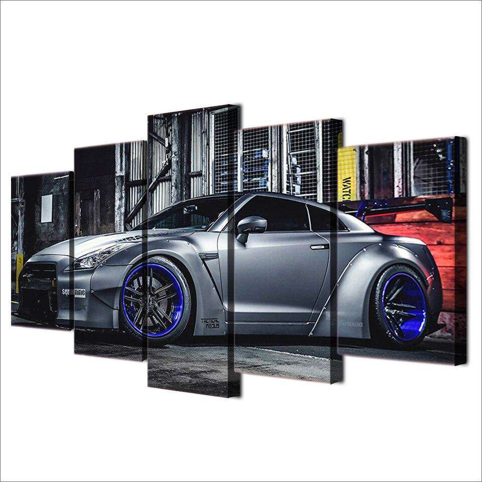 Nissan GTR R35 5 Lienzo Artístico 5 Piezas - ARTYHC™