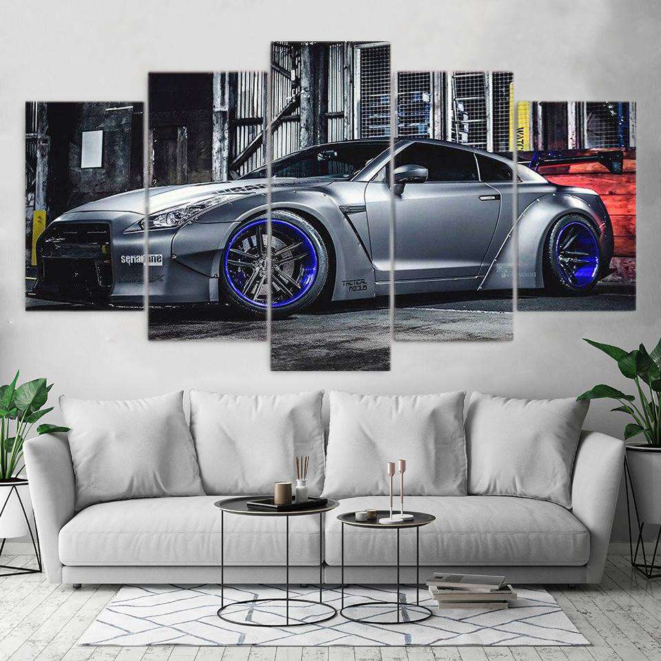 Nissan GTR R35 5 Lienzo Artístico 5 Piezas - ARTYHC™