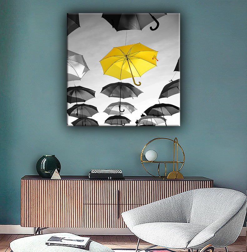 El Paraguas Amarillo Lienzo Artístico 1 Pieza - ARTYHC™