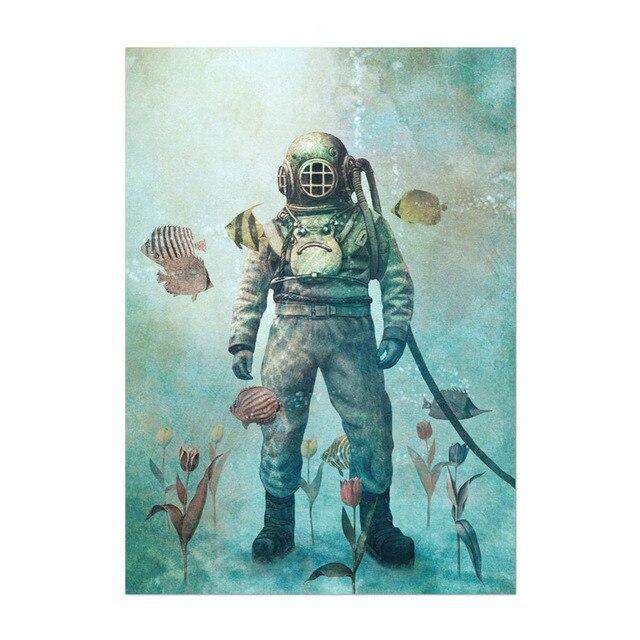 En el Fondo Marino Lienzo Artístico 1 Pieza - ARTYHC™