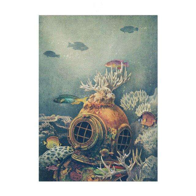 En el Fondo Marino Lienzo Artístico 1 Pieza - ARTYHC™