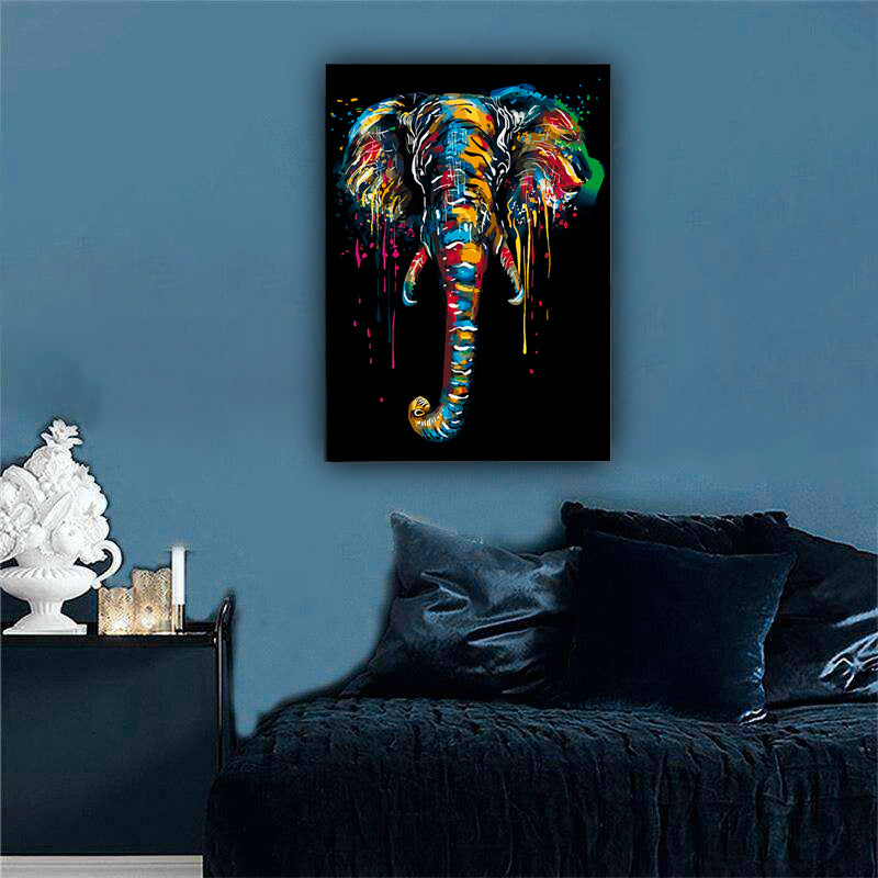 Elefante de Colores Lienzo Artístico 1 Pieza - ARTYHC™