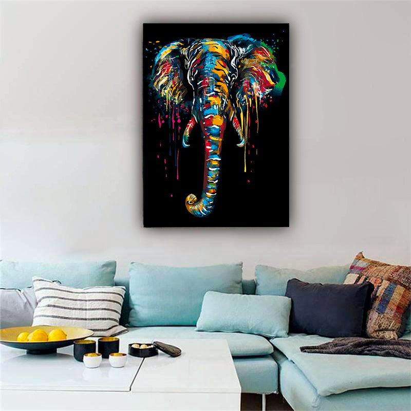 Elefante de Colores Lienzo Artístico 1 Pieza - ARTYHC™