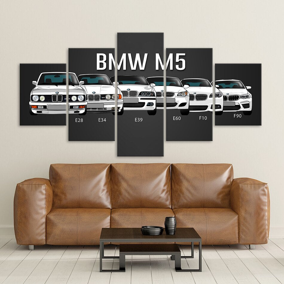 BMW Series Lienzo Artístico 5 Piezas - ARTYHC™