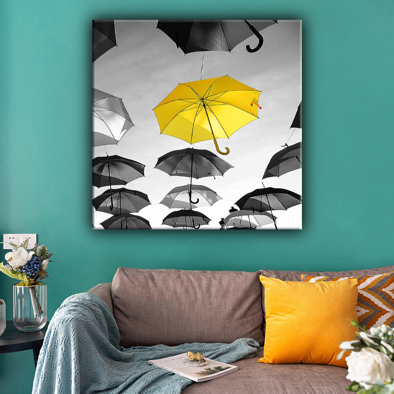 El Paraguas Amarillo Lienzo Artístico 1 Pieza - ARTYHC™
