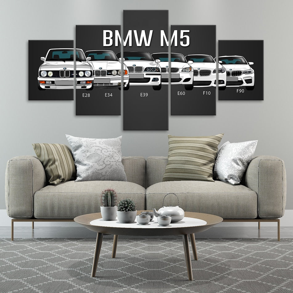 BMW Series Lienzo Artístico 5 Piezas - ARTYHC™