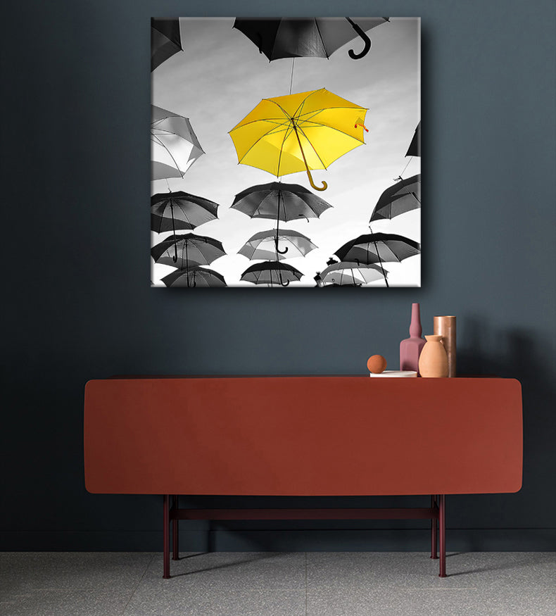 El Paraguas Amarillo Lienzo Artístico 1 Pieza - ARTYHC™