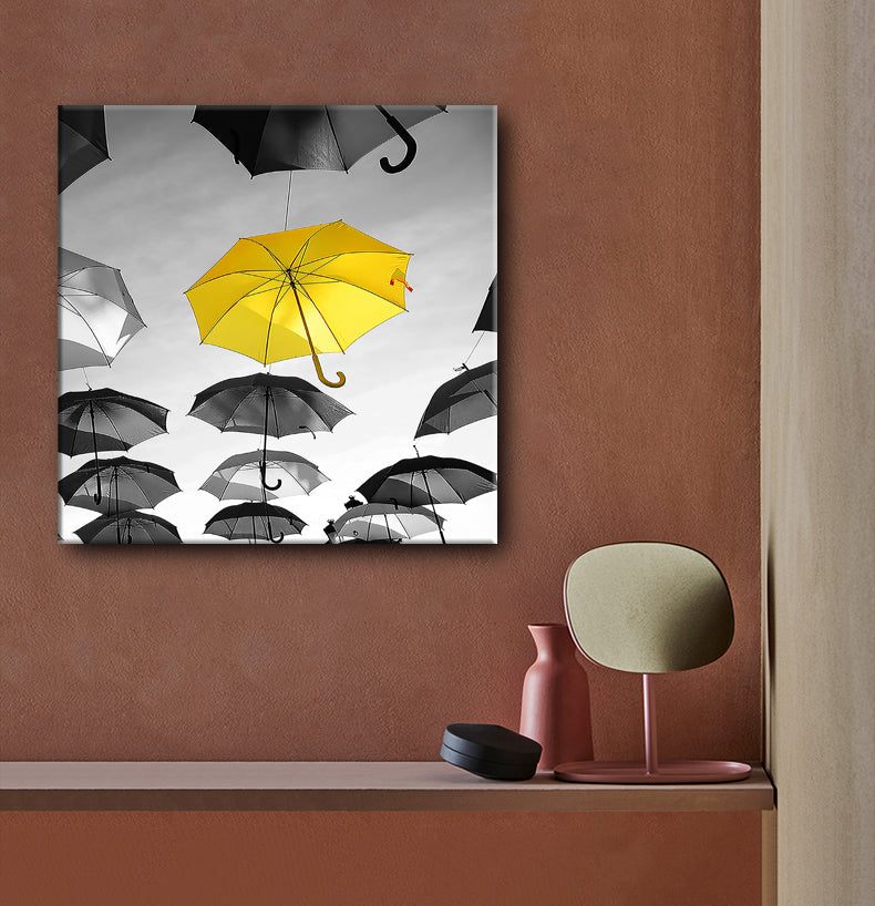 El Paraguas Amarillo Lienzo Artístico 1 Pieza - ARTYHC™