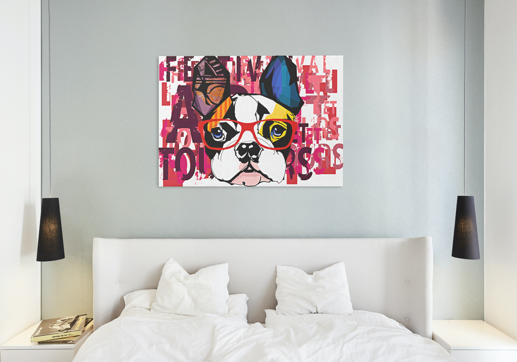 El Perro Hipster Lienzo Artístico 1 Pieza