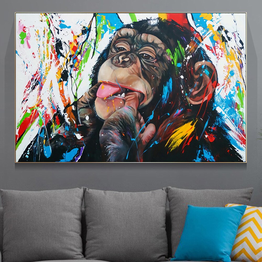 El Primate Feliz Lienzo Artístico 1 Pieza - ARTYHC™
