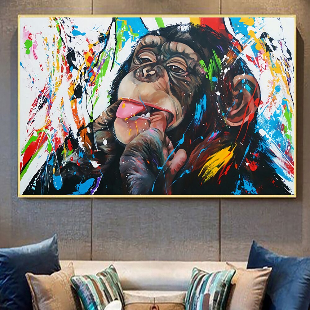 El Primate Feliz Lienzo Artístico 1 Pieza - ARTYHC™