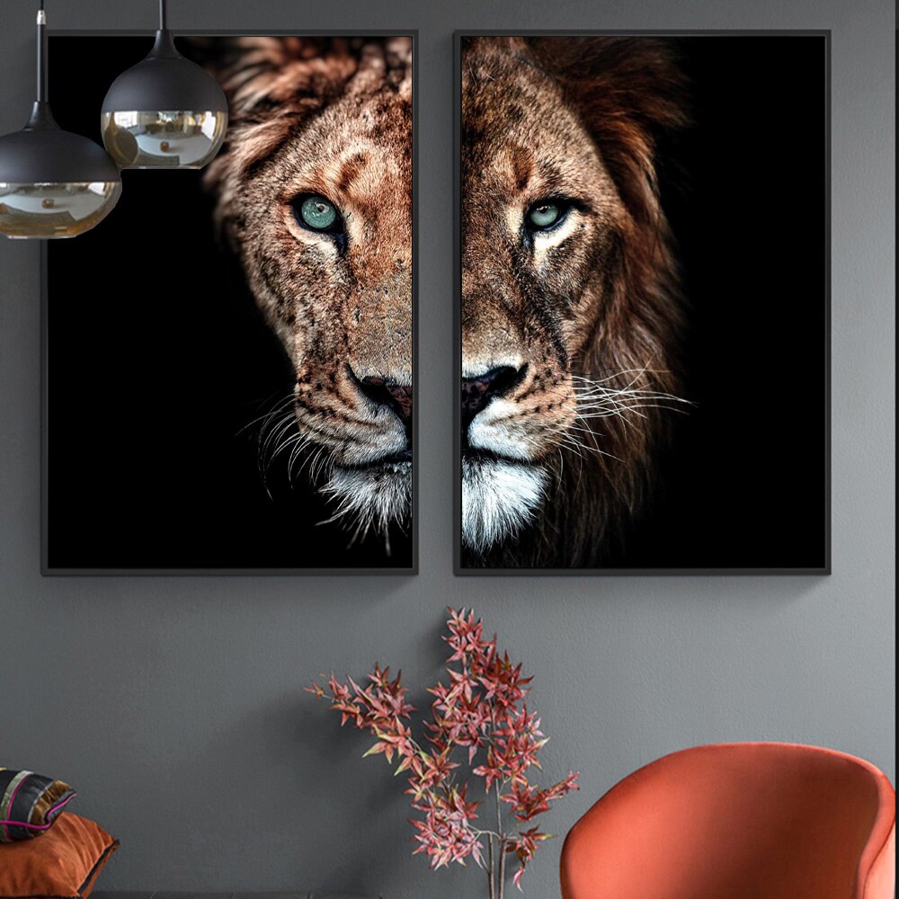 Doble Cara Animal Lienzo Artístico 2 Piezas - ARTYHC™
