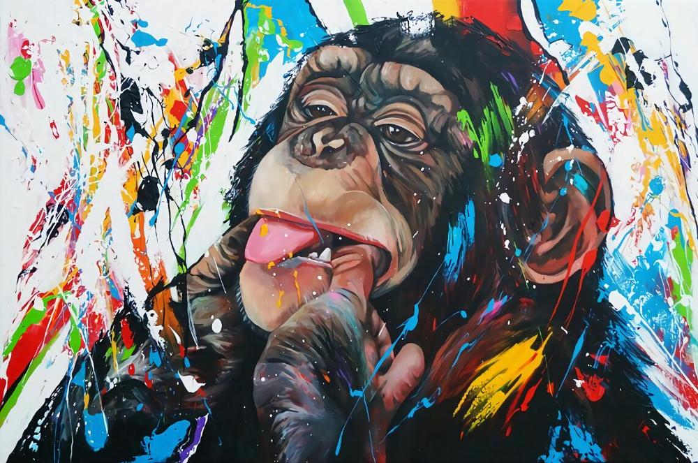 El Primate Feliz Lienzo Artístico 1 Pieza - ARTYHC™