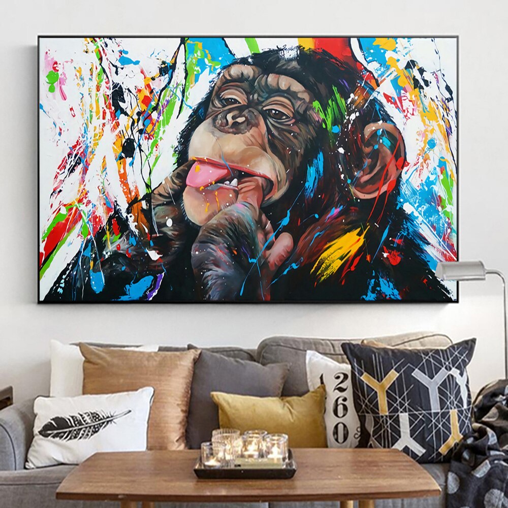 El Primate Feliz Lienzo Artístico 1 Pieza - ARTYHC™