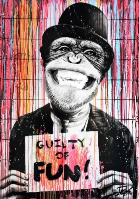 Monos Divertidos Lienzo Artístico 1 Pieza - ARTYHC™