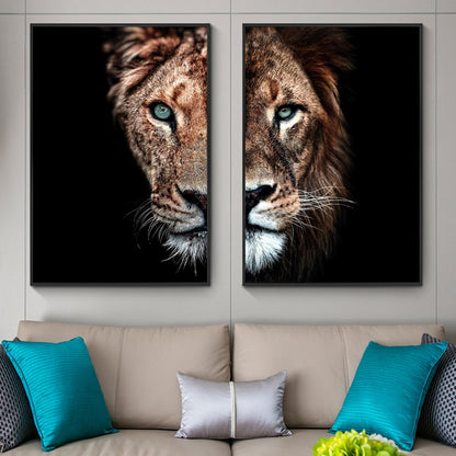 Doble Cara Animal Lienzo Artístico 2 Piezas - ARTYHC™