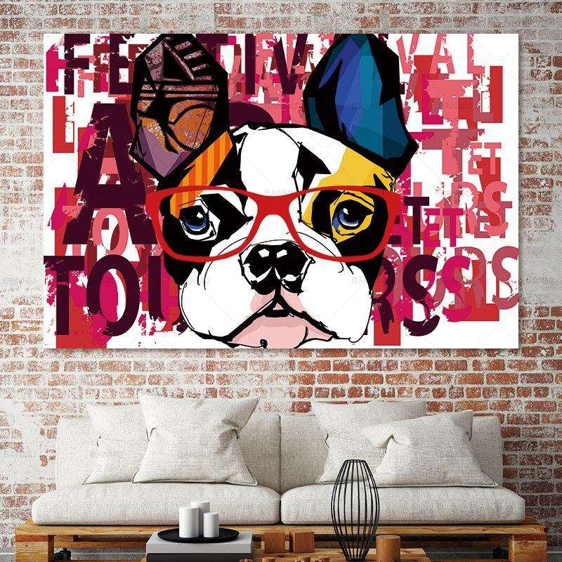 El Perro Hipster Lienzo Artístico 1 Pieza - ARTYHC™