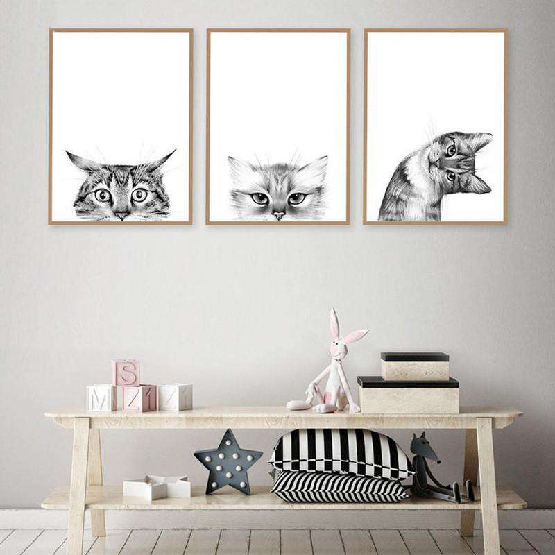 Lindo Gatito Lienzo Artístico 1 Pieza - ARTYHC™
