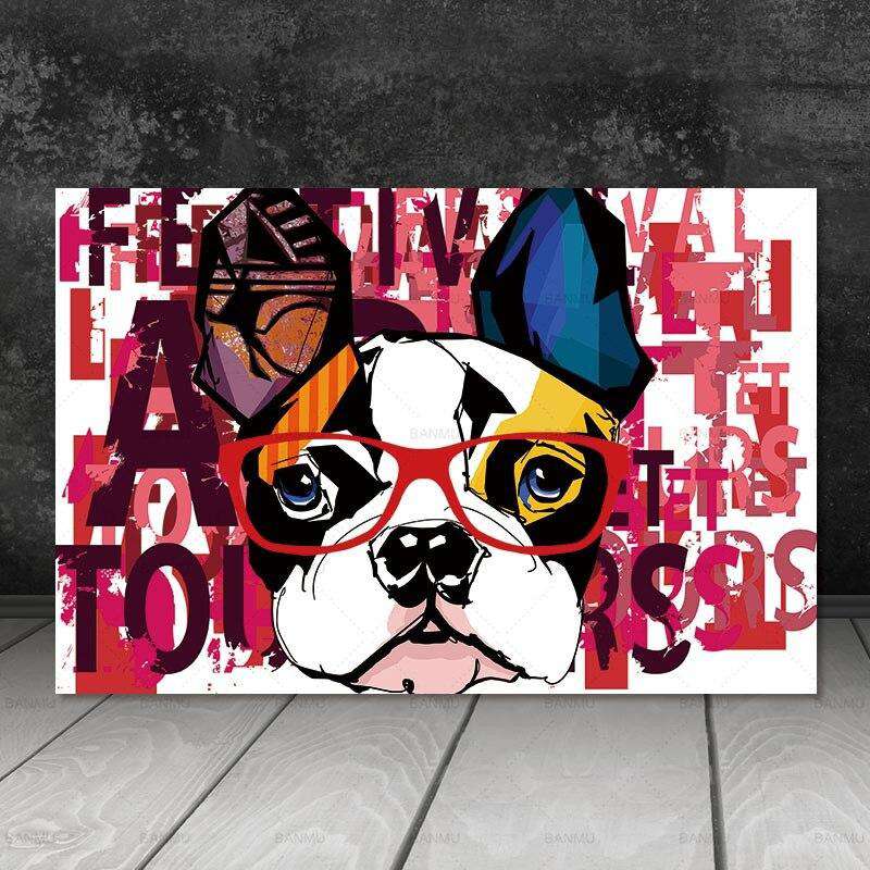 El Perro Hipster Lienzo Artístico 1 Pieza - ARTYHC™