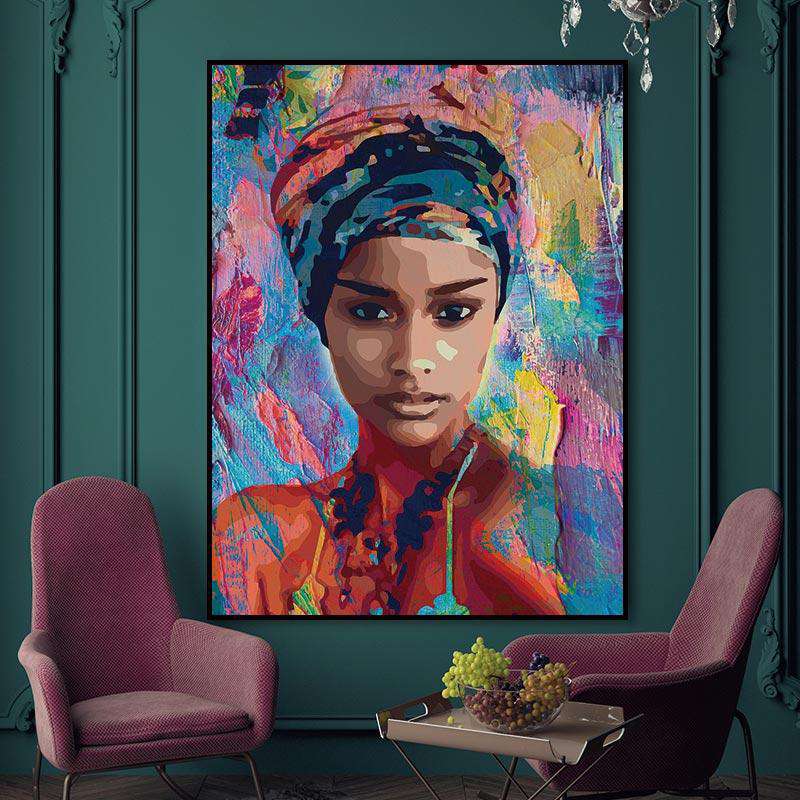 Belleza Africana Lienzo artístico 1 o 2 Piezas - ARTYHC™