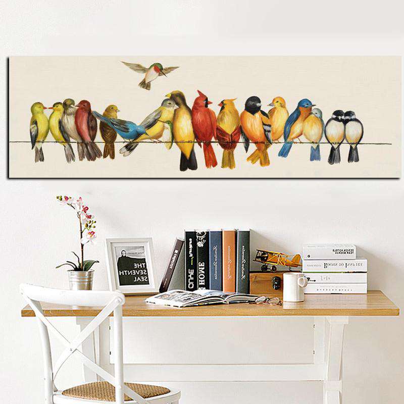 Bandada de Pájaros Lienzo Artístico 1 Pieza - ARTYHC™