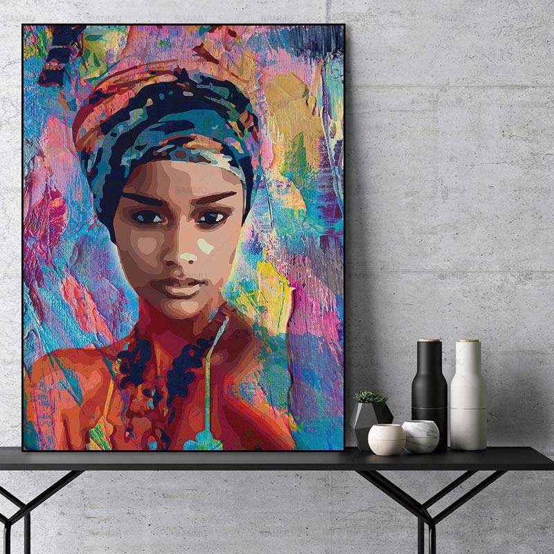 Belleza Africana Lienzo artístico 1 o 2 Piezas - ARTYHC™