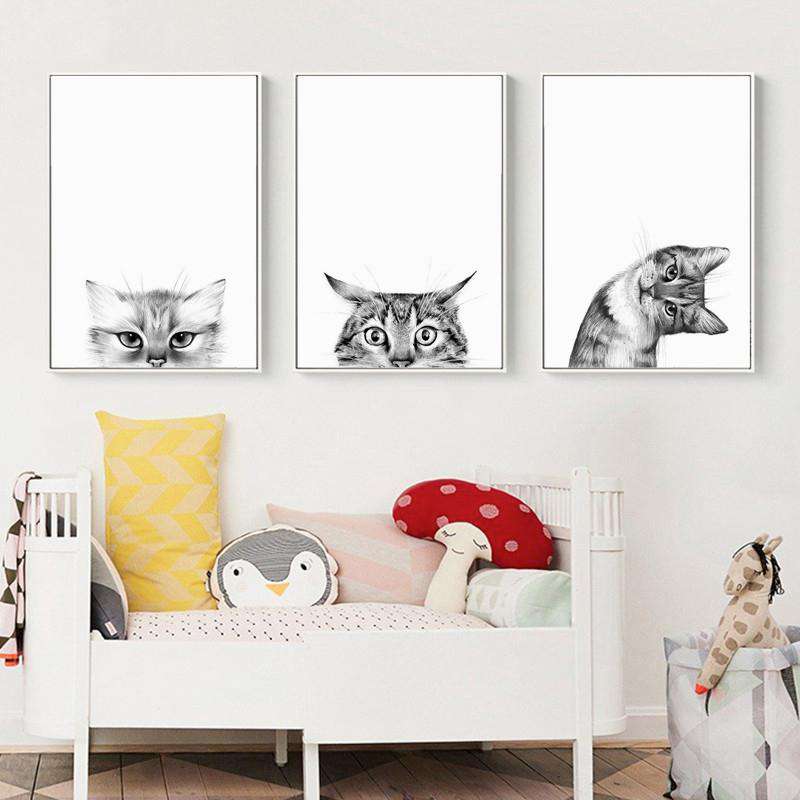 Lindo Gatito Lienzo Artístico 1 Pieza - ARTYHC™