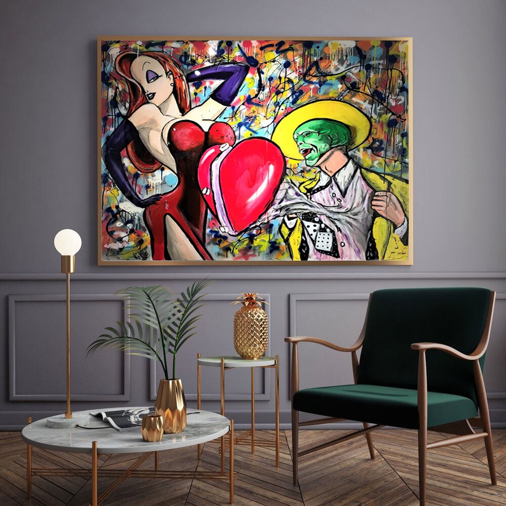El Amor de La Máscara Lienzo Artístico Edición Limitada 1 Pieza - ARTYHC™
