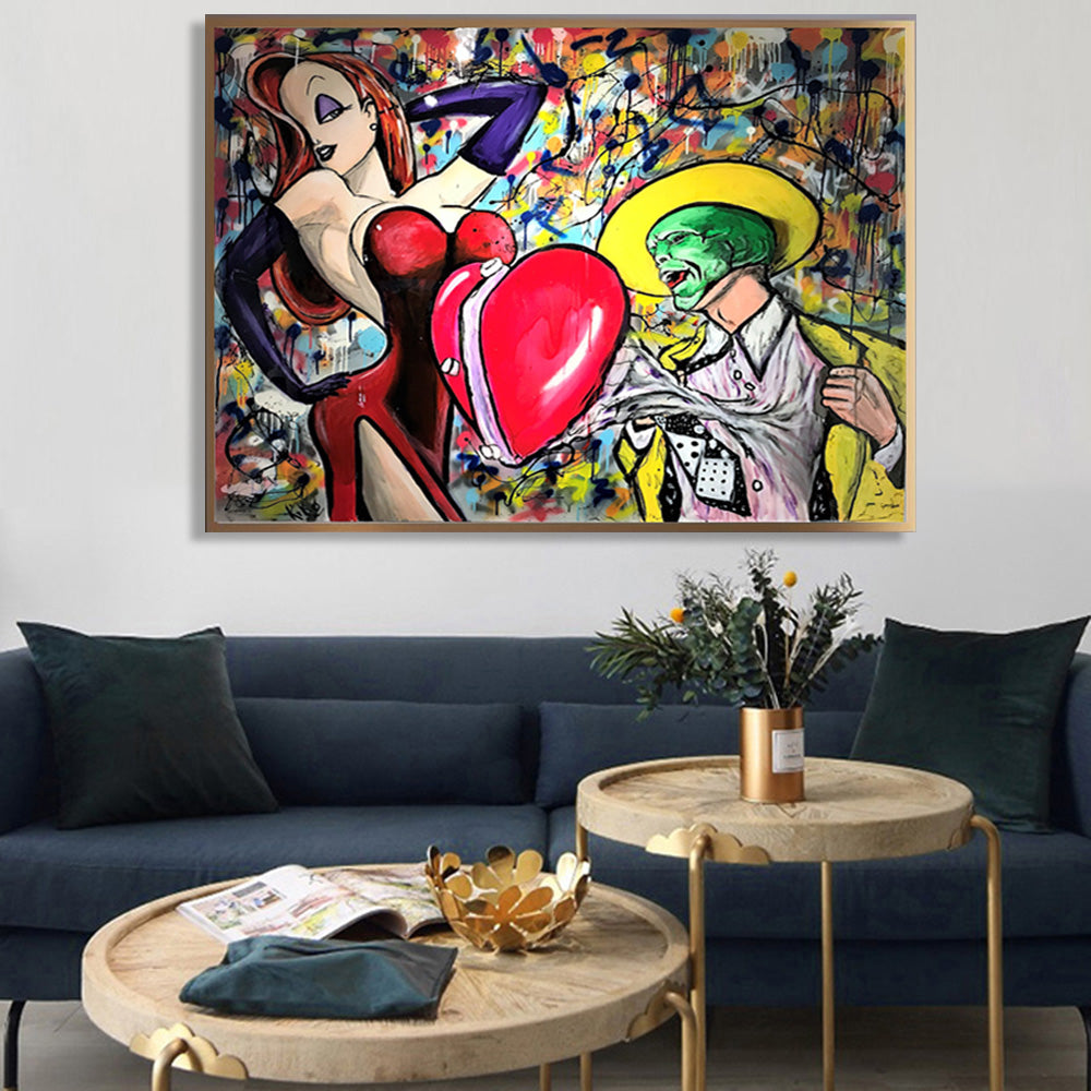 El Amor de La Máscara Lienzo Artístico Edición Limitada 1 Pieza - ARTYHC™