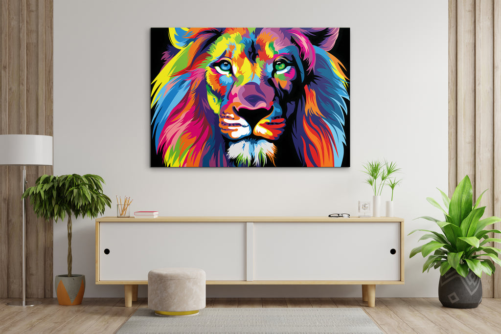 León Abstracto Lienzo Artístico 1 Pieza - ARTYHC™