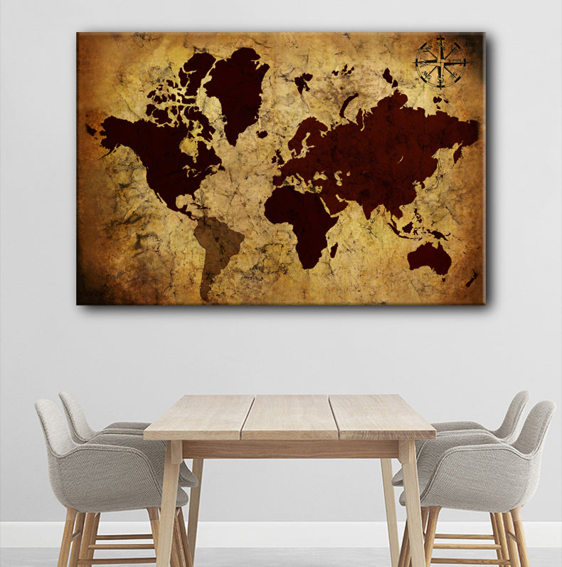 Mapa del Mundo Estilo 2 Lienzo Artístico 1 pieza