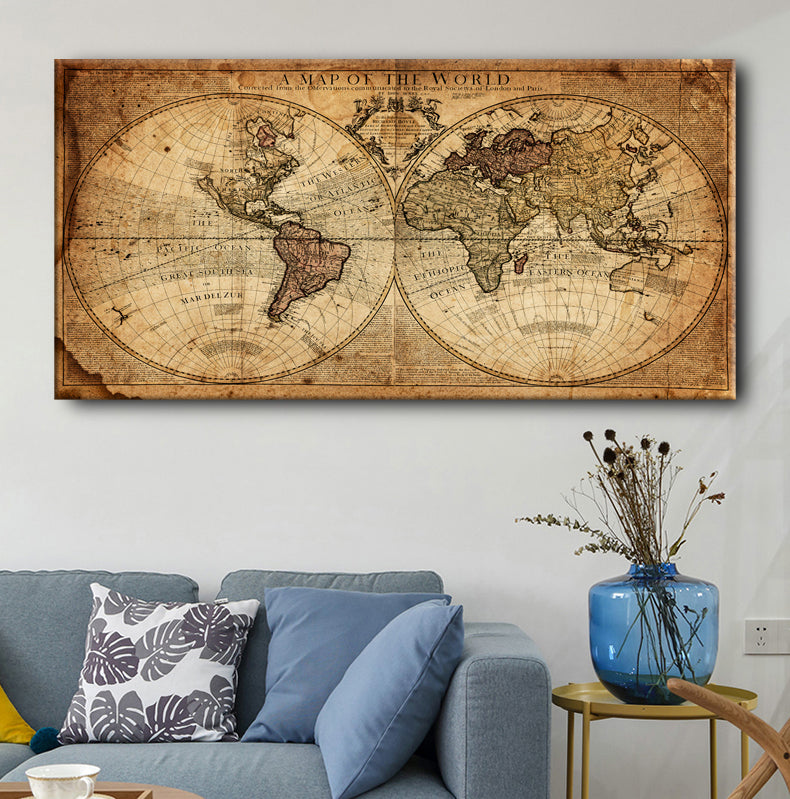 El Mapa del Mundo Lienzo Artístico 1 Pieza