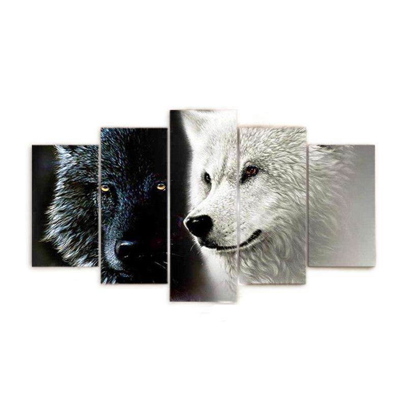 Negro y Blanco Lienzo Artístico 5 Piezas - ARTYHC™