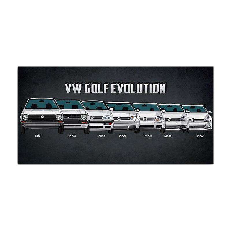 VW Golf Evolución Lienzo Artístico 1 Pieza - ARTYHC™