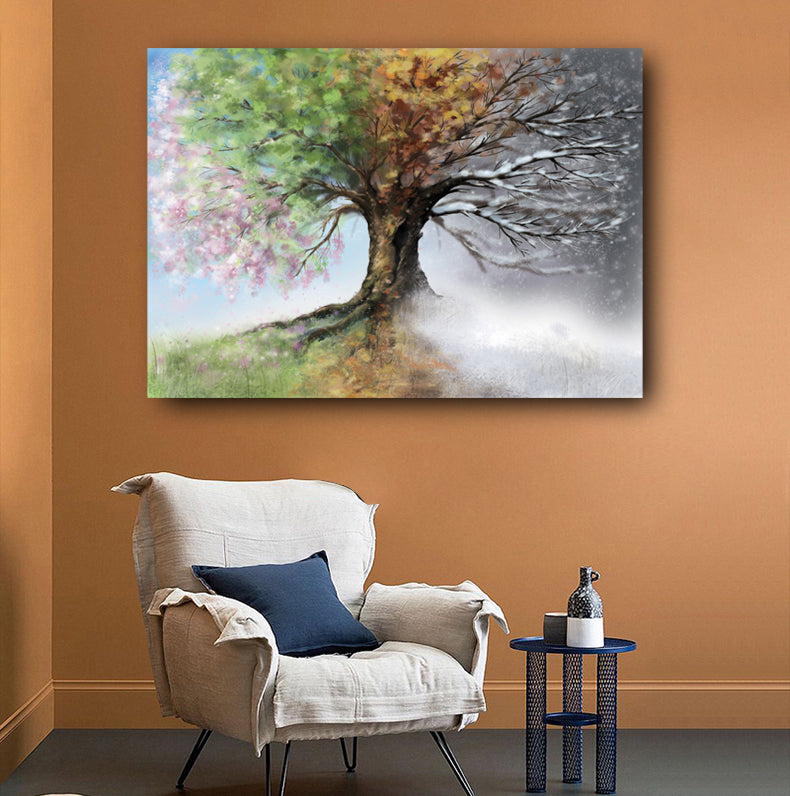 El Árbol de las Estaciones Lienzo Artístico 1 Pieza - ARTYHC™