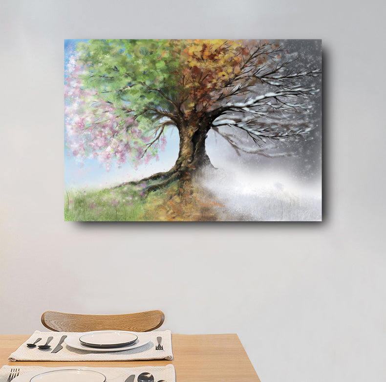 El Árbol de las Estaciones Lienzo Artístico 1 Pieza - ARTYHC™