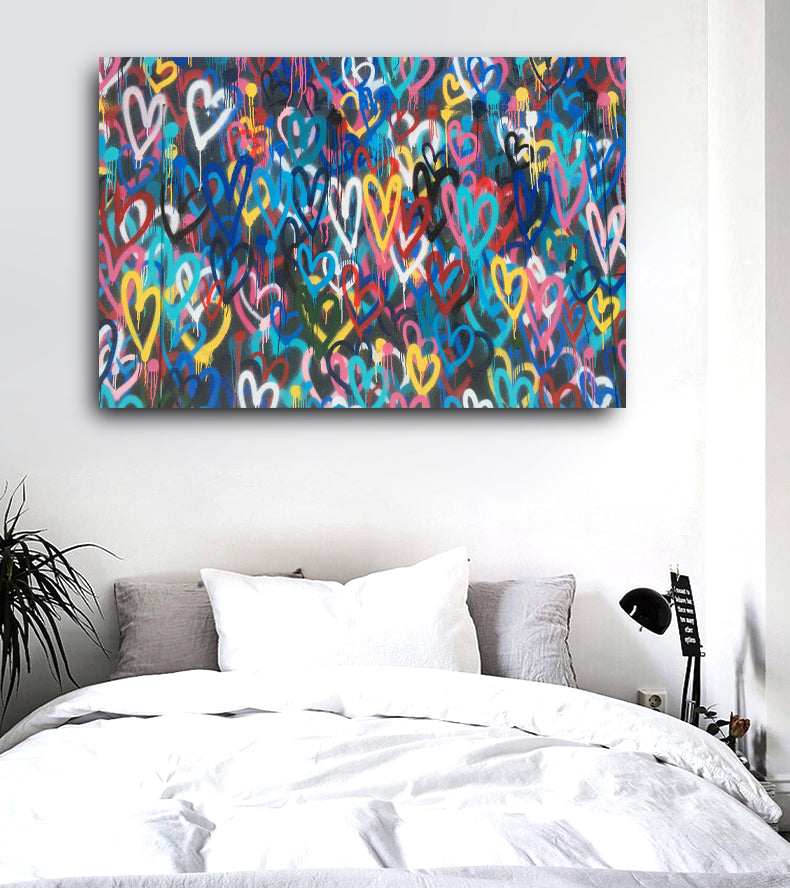 Acumulación de Corazones Lienzo Artístico 1 Pieza - ARTYHC™
