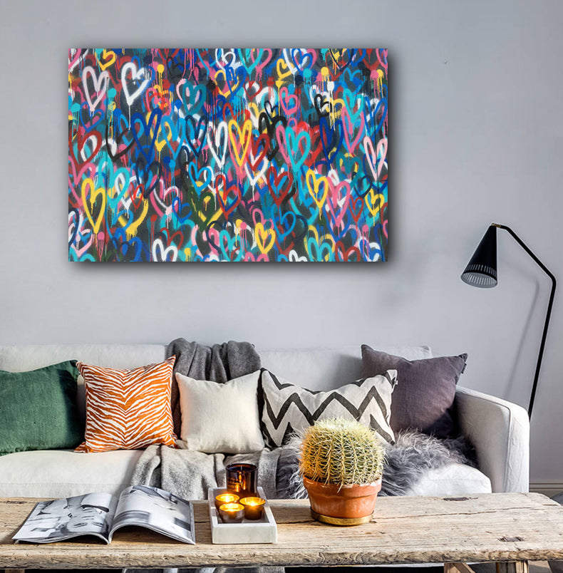 Acumulación de Corazones Lienzo Artístico 1 Pieza - ARTYHC™