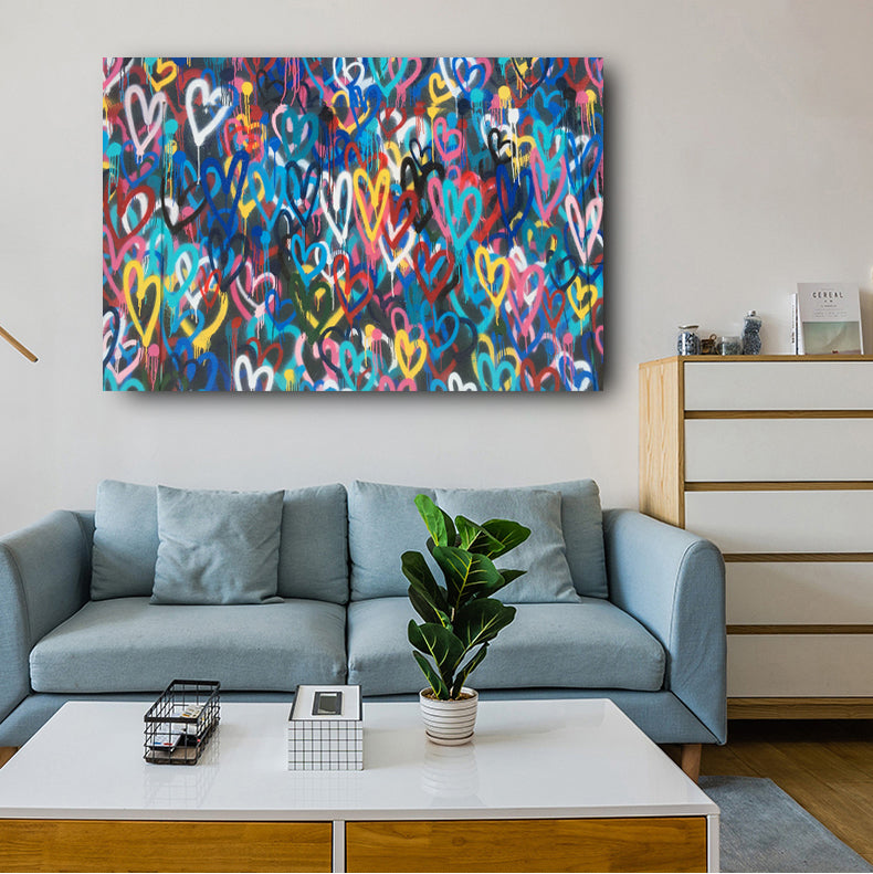Acumulación de Corazones Lienzo Artístico 1 Pieza - ARTYHC™