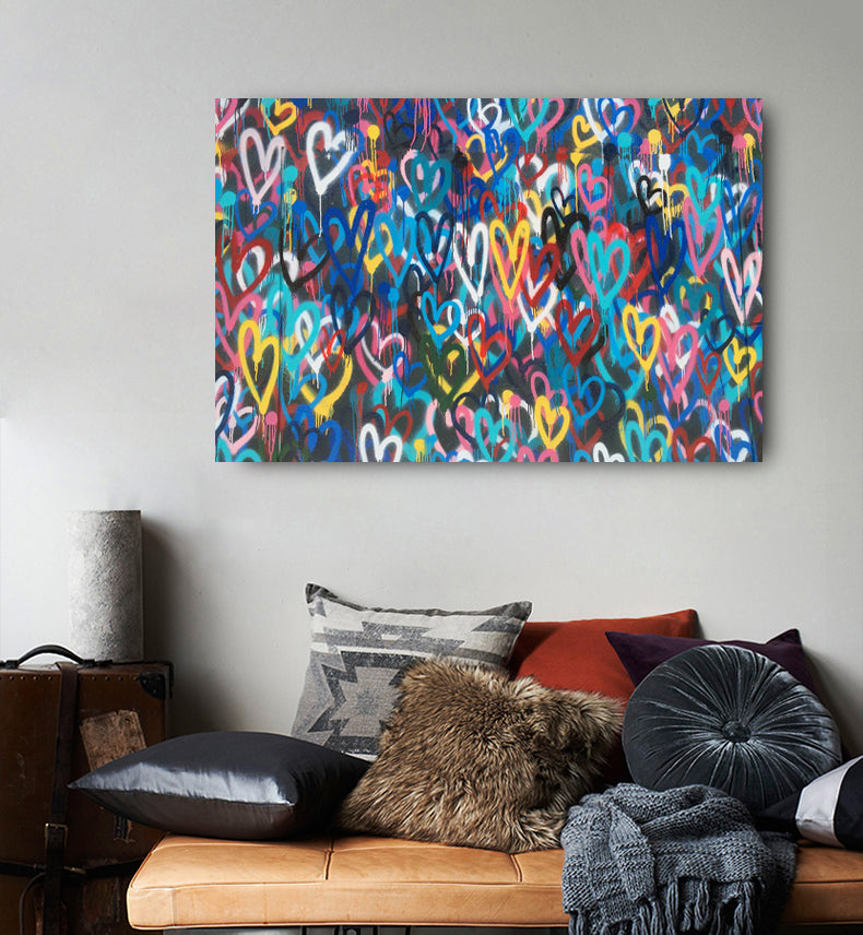 Acumulación de Corazones Lienzo Artístico 1 Pieza - ARTYHC™