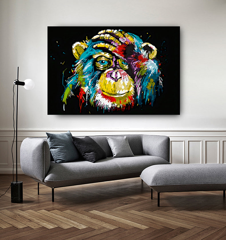 Mono de Colores Lienzo Artístico 1 Pieza - ARTYHC™