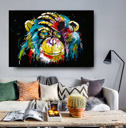 Mono de Colores Lienzo Artístico 1 Pieza - ARTYHC™
