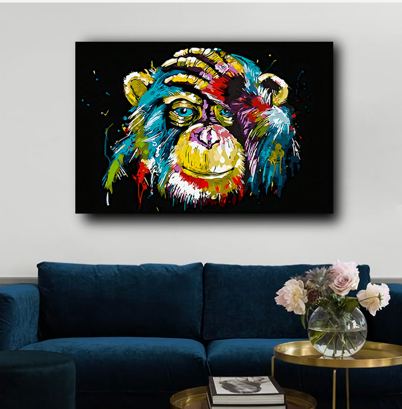 Mono de Colores Lienzo Artístico 1 Pieza - ARTYHC™
