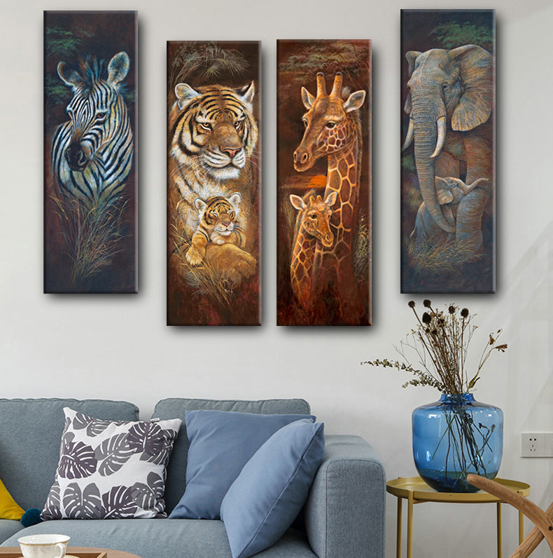 Animales en la Sabana Lienzo Artístico 1 Pieza - ARTYHC™
