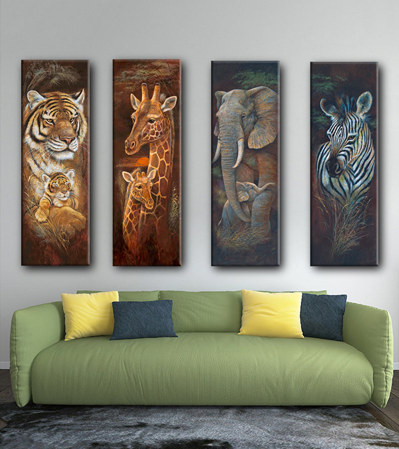 Animales en la Sabana Lienzo Artístico 1 Pieza - ARTYHC™