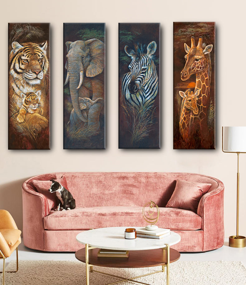 Animales en la Sabana Lienzo Artístico 1 Pieza - ARTYHC™