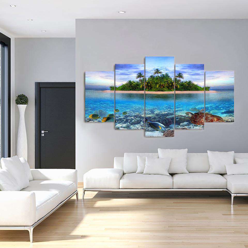 La Isla Solitaria Lienzo Artístico 5 Piezas - ARTYHC™