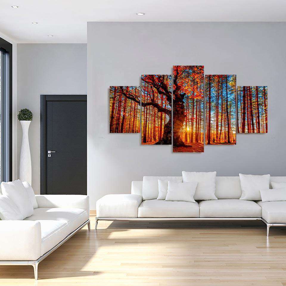 Paisaje Otoñal Lienzo Artístico 5 Piezas - ARTYHC™