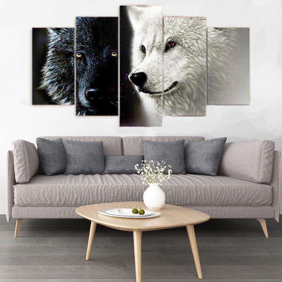 Negro y Blanco Lienzo Artístico 5 Piezas - ARTYHC™