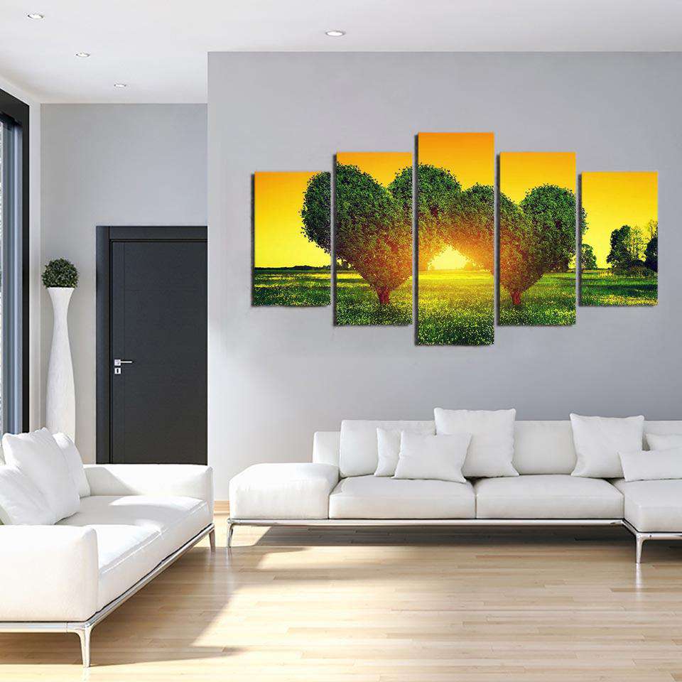 Árboles de Amor Lienzo Artístico 5 Piezas - ARTYHC™